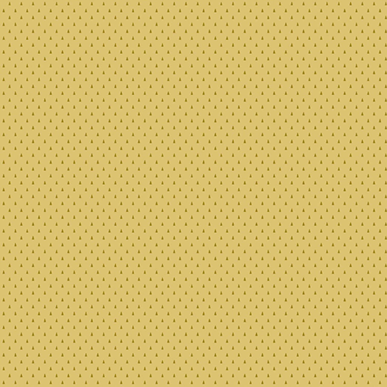 A close-up of 100% cotton fabric 'Tiny Triangles in Honey' from Andover Fabrics' Jewel Box collection, showcasing a pattern of small yellow triangles on a textured background.