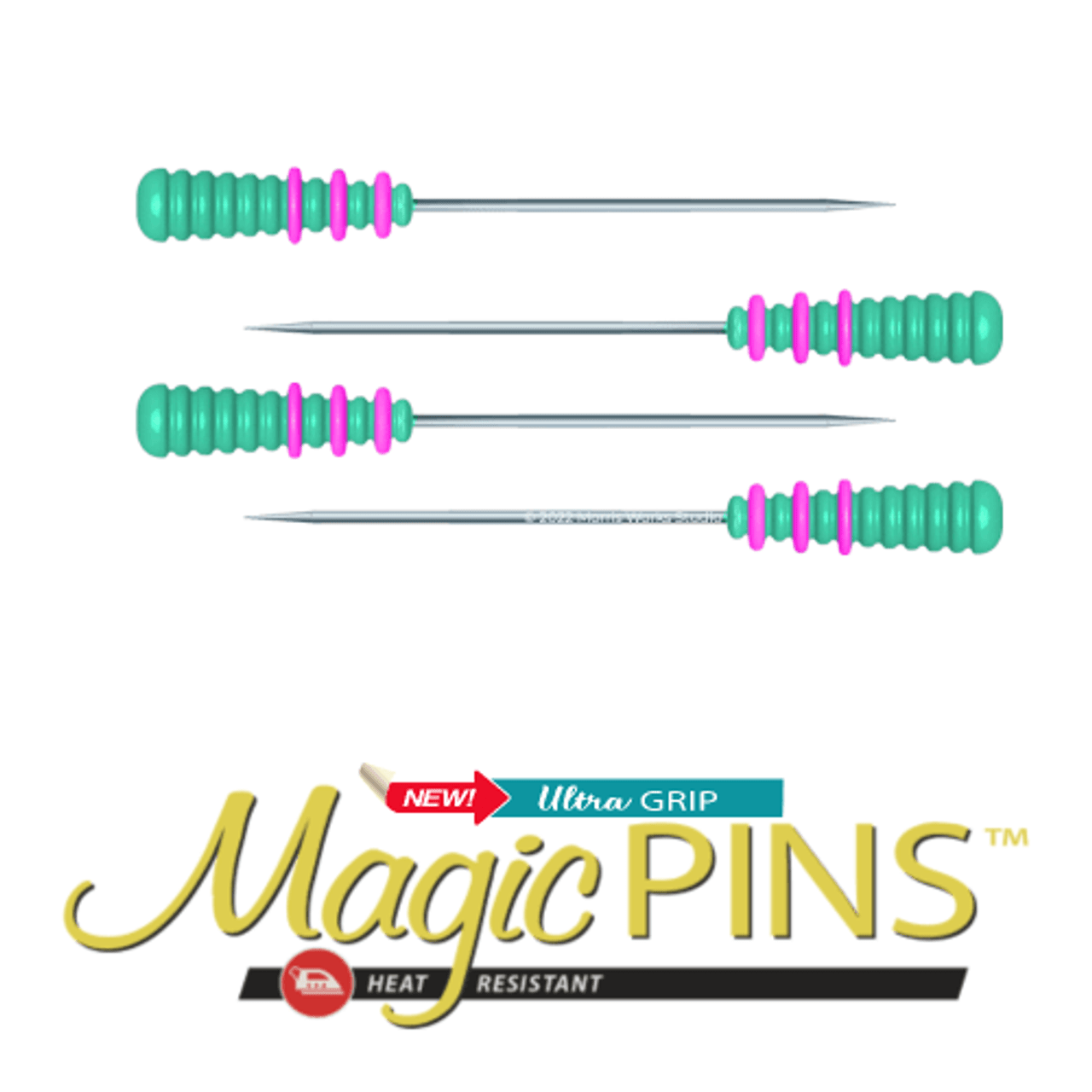 Taylor Saville Ultra Grip Patchwork Magic Pins Heat Resistant Pins - Morris Works Quilt Shop