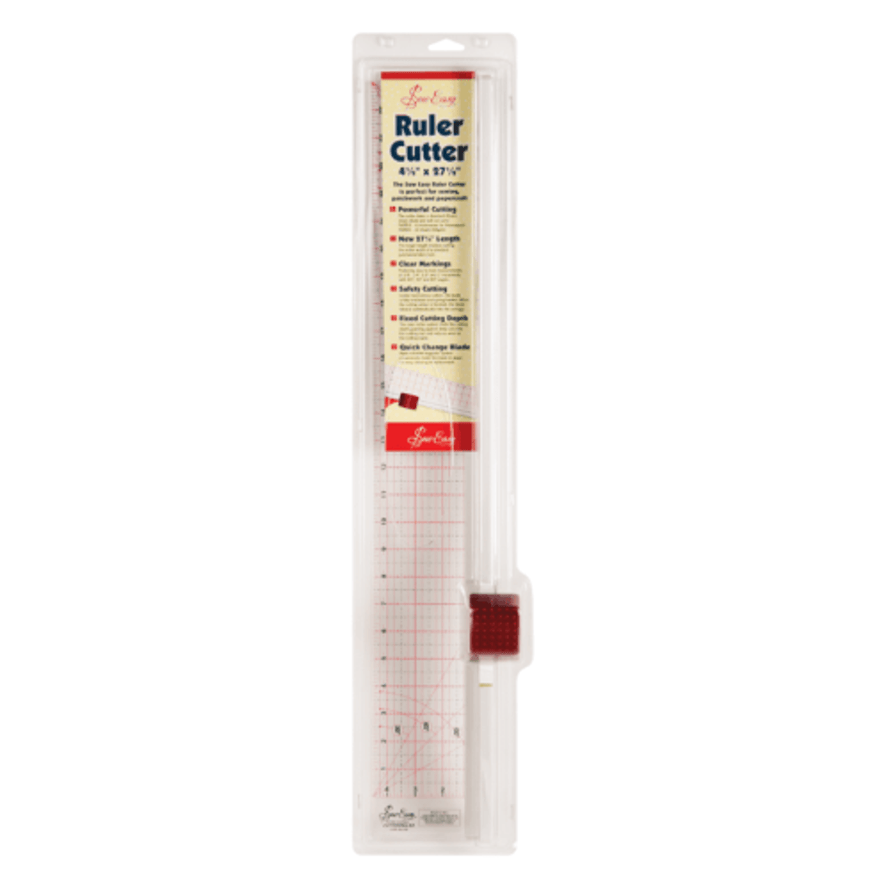 Sew Easy Ruler Cutter | Rotary Cutter and Ruler Tool 27.5" x 4.5"
