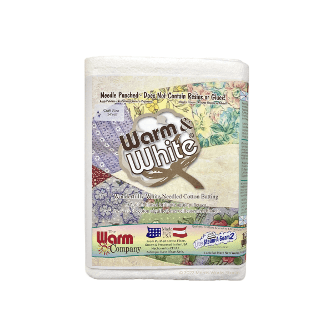 Wadding Craft Size Bundle. Warm Company Warm & White Batting. White Cotton Wadding for Quilting.