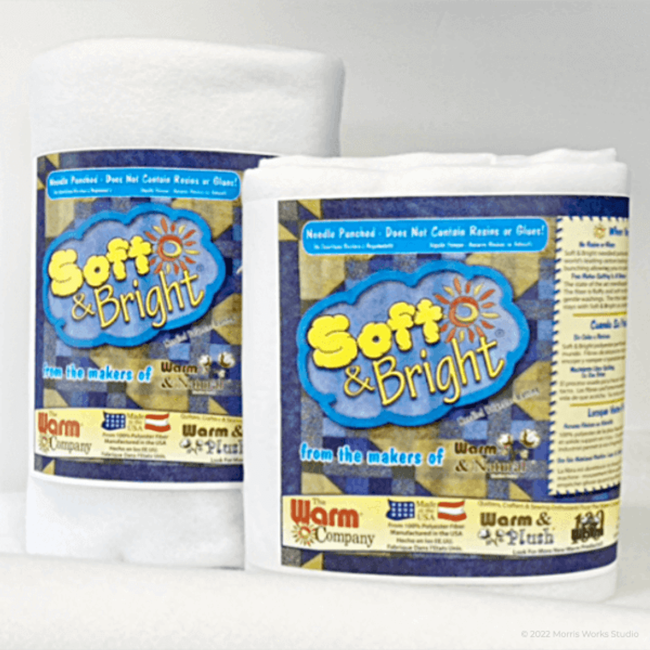 Soft & Bright Super-Soft 100% Polyester Wadding bundles.