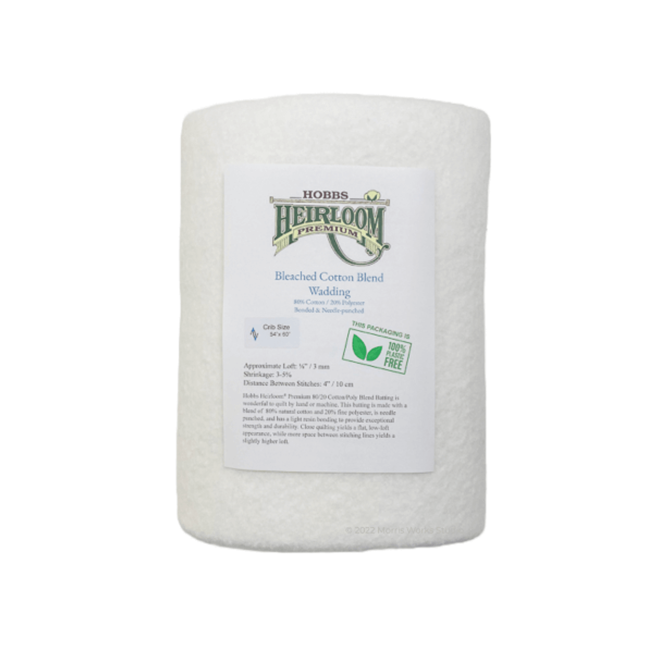 Heirloom Premium 80/20 White Cotton Wadding - Large Crib Size Pre cut pack