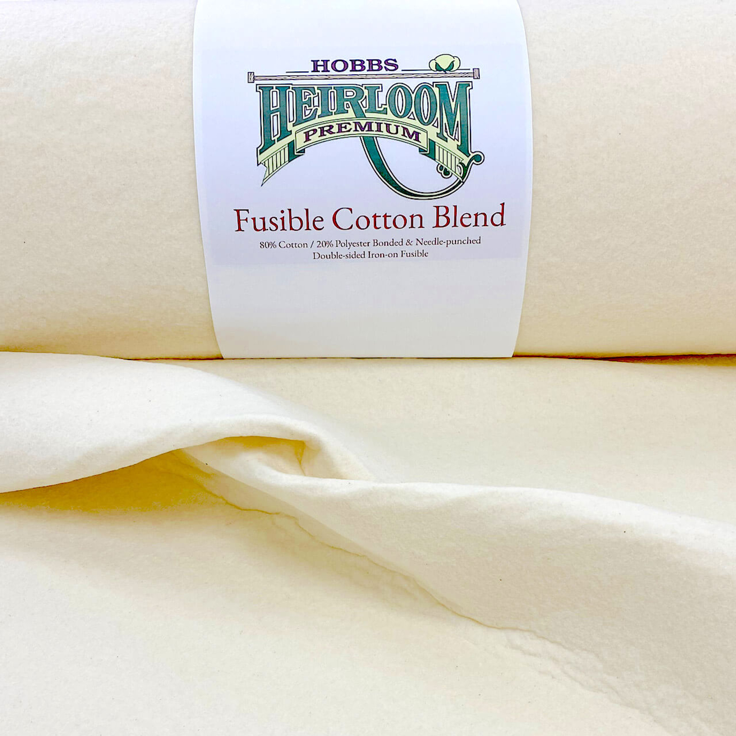 Hobbs Heirloom Premium Fusible Cotton Blend Wadding 96” Wide