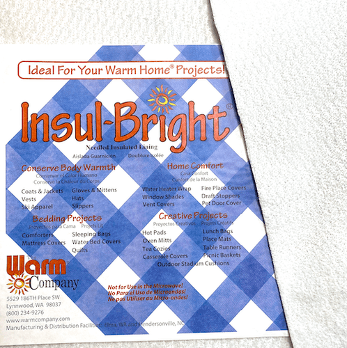 Insul-Bright heat resistant wadding by the Warm Company