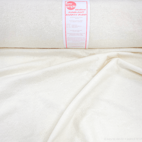 Sew Simple Super-Soft 50/50 Bamboo & Cotton. Cotton & Bamboo blend wadding 90" wide, cut to length