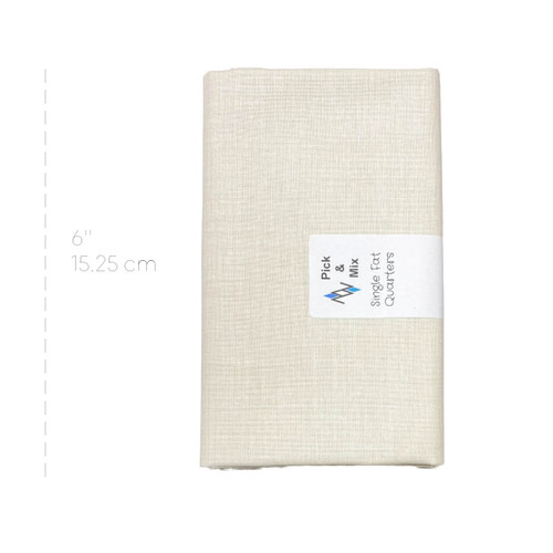 Folded fat quarter of Linea - Cream 100% cotton fabric