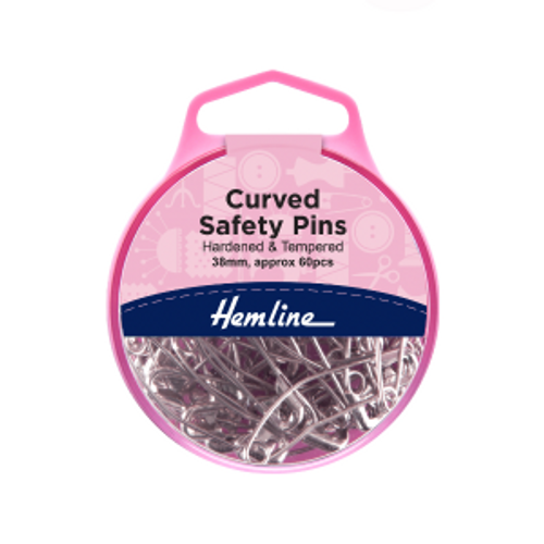 Basting Pins (Curved Safety Pins) by Hemline 38mm