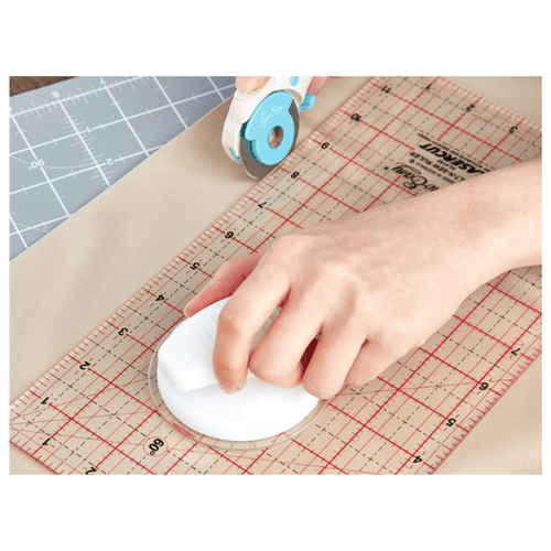 Patchwork Ruler Grip | Suction Handle in use