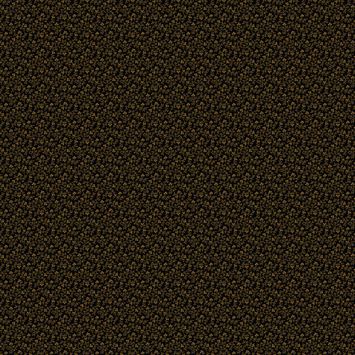 Tonal Ditzy: Andover's Leafy Symphony on Black Fabric
