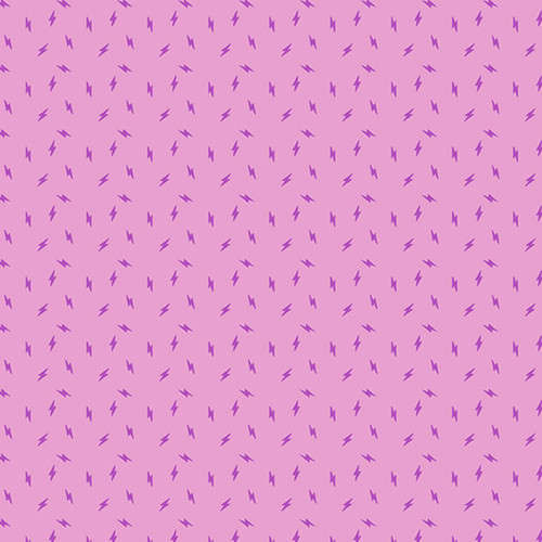 Andover Fabrics' Atomic Collection; Fuchsia Orchid fabric with purple lightning bolts pattern.