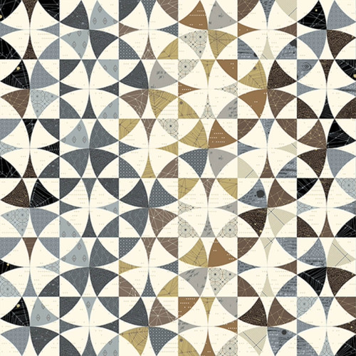 Exhibit A Neutral - from Giucy Giuce's Sleuth Collection by Andover Fabrics