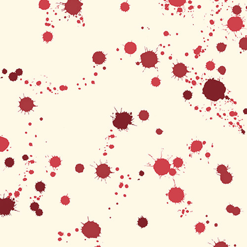 Splatter Blood - from Giucy Giuce's Sleuth Collection by Andover Fabrics