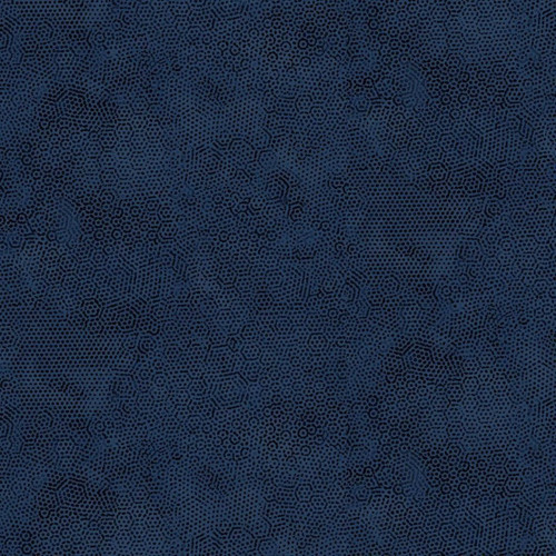 Andover Fabrics Dimples Collection Midnight Hour fabric with dark blue dimpled texture.