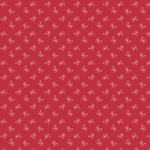 Andover's Dandelion Fluff in Crimson with delicate ditsy prints on cotton