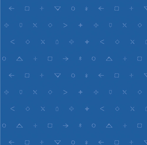 Art Gallery Fabrics' Icon Elements collection's Cobalt Star, a deep blue cotton fabric with subtle geometric patterns.