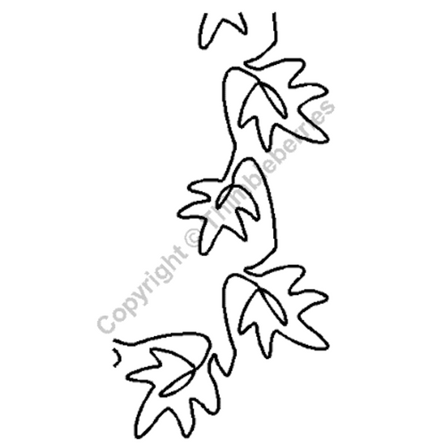 Quilting Creations 3-inch Leaf Sketch Border Quilting Stencil design