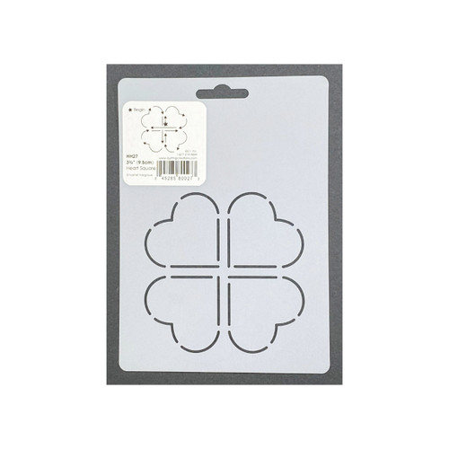 Quilting Creations 3.75-inch Square Heart Quilting Block Stencil