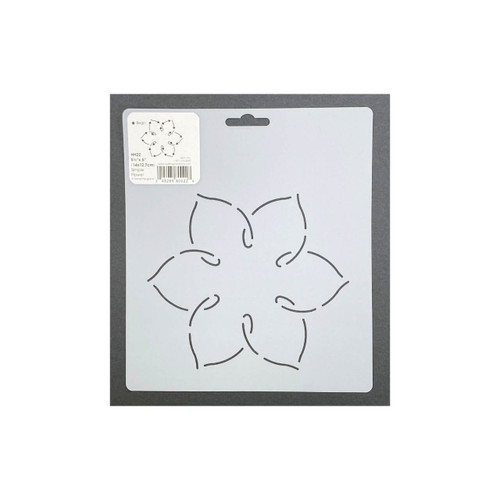 Quilting Creations 5.5-inch Simple Flower Quilting Block Stencil