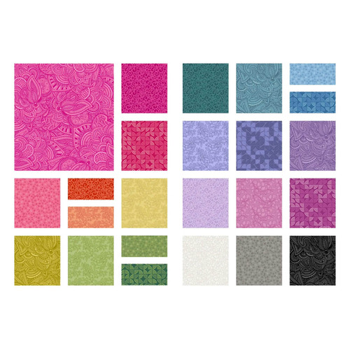 Fabric pattern samples from the Country Fresh collection