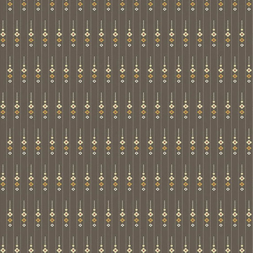 Andover Fabrics Wildflower Cottage Petal Chain Charcoal—charcoal grey with buttercream, ochre and gold petal chain stripe cotton print. Andover Fabrics Wildflower Cottage Petal Chain Charcoal—charcoal grey with buttercream, ochre and gold petal chain stripe cotton print.
