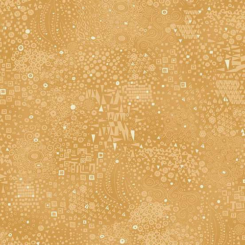 Engraved Yellow fabric from the Golden Collection by Makower UK – honey-yellow tonal cotton with etched geometric motifs.