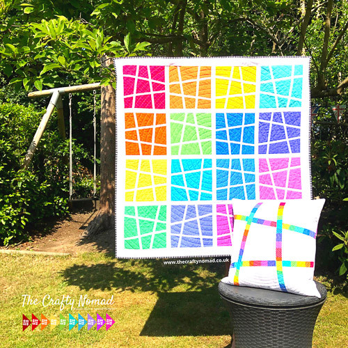 Hashtag Improv Cushion Cover and Quilted Throw Pattern