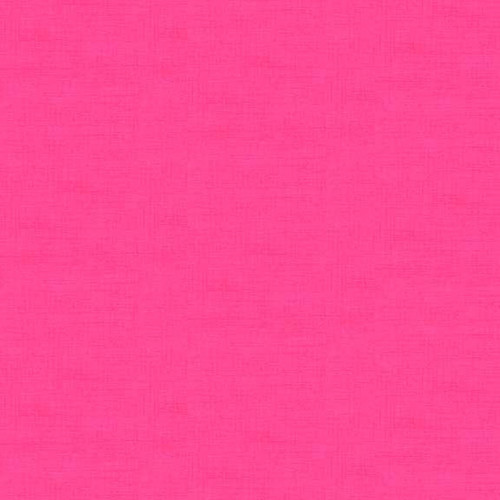 Linen Texture fabric in bright azalea pink with a linen-style print by Makower UK