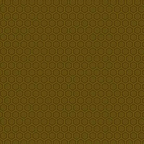 Andover Fabrics Moody Hues Lacey Spice quilting cotton with tonal spice brown hexagon lattice and lace rosette motif