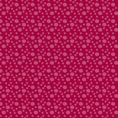 Andover Fabrics Moody Hues Spots Ruby quilting cotton with tonal scattered dot pattern on ruby red background