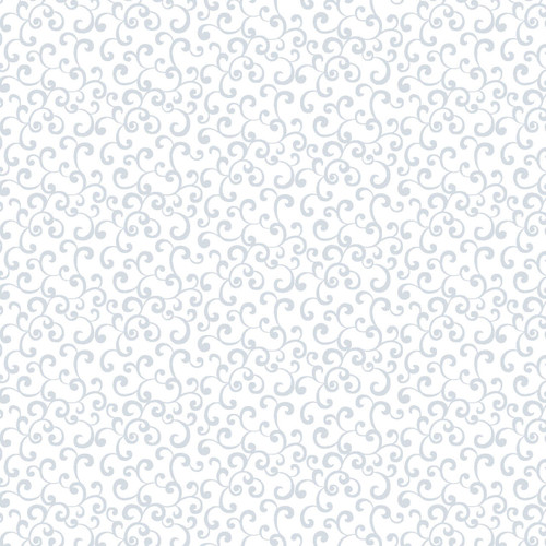 Henry Glass Quilter's Flour III Scrolls fabric white  white swirl scroll cotton print