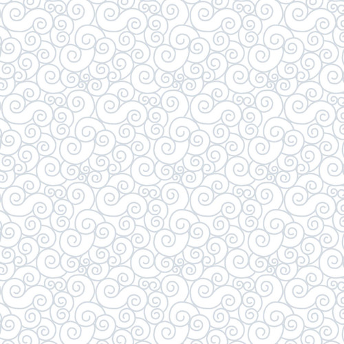 Henry Glass Quilter's Flour III Curls fabric white  white swirl cotton print