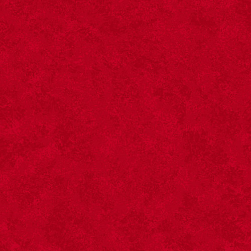 Makower's Spraytime 'Scarlet' fabric, displaying a vibrant red tonal texture that provides depth and elegance for quilting and crafting.
