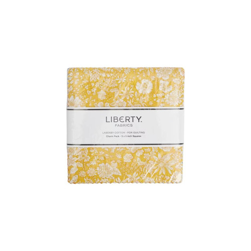 Emily Belle Lasenby Cotton 5 inch Charm Squares by Liberty Fabrics containing 40 coordinating floral fabric squares