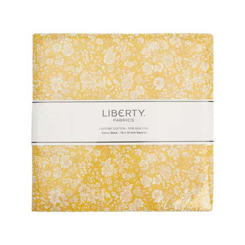 Emily Belle Lasenby Cotton 10 inch Fabric Squares by Liberty Fabrics containing 40 coordinating floral fabric squares