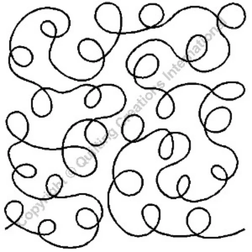 Line Drawing for Loop Background Quilting Stencil