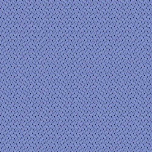 A detailed close-up of the Twilight Furrows fabric from the At Days End Collection, featuring a chevron pattern in deep lavender and soft purple tones.
