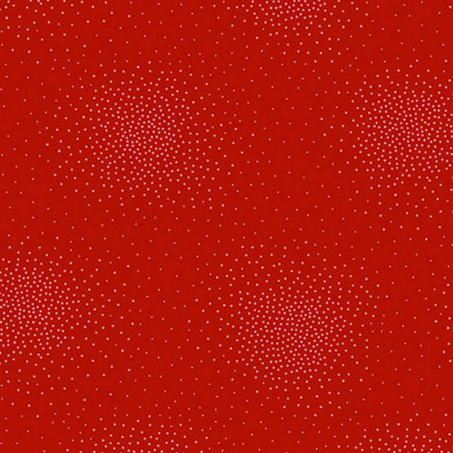 Andover Fabrics Spritz 2 Crimson fabric in vibrant true red with gently scattered tonal dot clusters