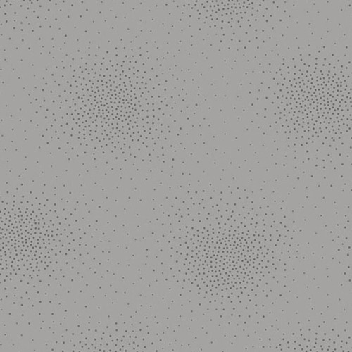 Andover Fabrics Spritz 2 Haze fabric in a versatile mid-grey with softly scattered tonal dot clusters