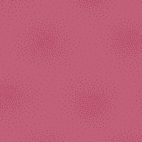 Andover Fabrics Spritz 2 Rosy fabric in a warm rose pink with softly scattered tonal dot clusters