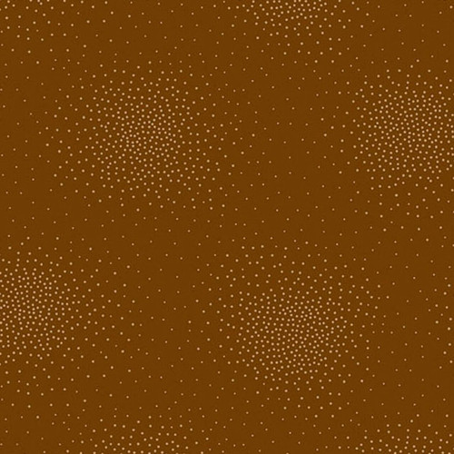 Andover Fabrics Spritz 2 Espresso fabric in a rich brown with softly scattered tonal dot clusters