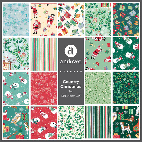 Country Christmas by Makower UK collection tile