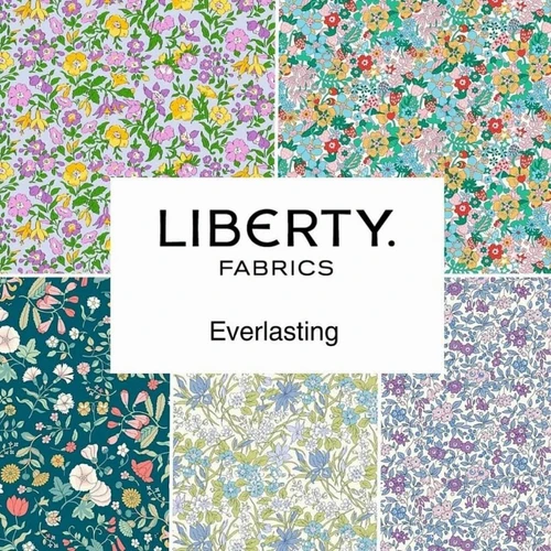 Liberty Everlasting Collection featuring a selection of iconic floral Lasenby Cotton prints in colourful botanical designs