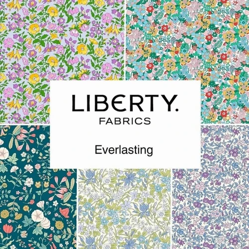 Liberty Everlasting Collection featuring a selection of iconic floral Lasenby Cotton prints in colourful botanical designs