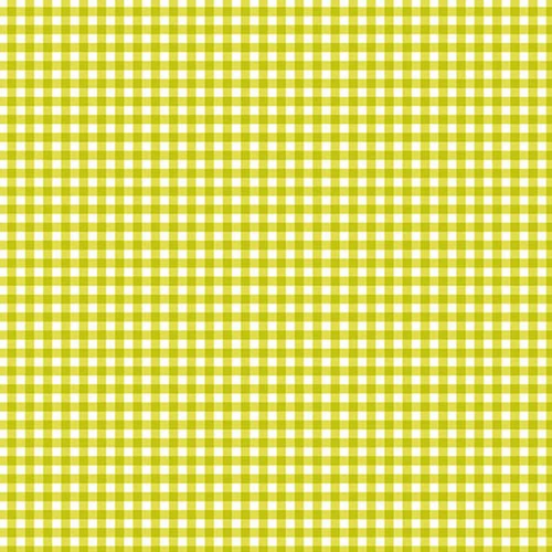 Andover Fabrics Ghostly Garden Bitty Gingham Green cotton fabric with a tiny yellow-green, deeper green and white gingham check pattern
