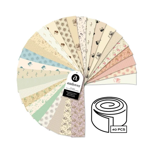 Hazelmont Farm Shirtings 2.5 inch strip roll by Max and Louise for Andover Fabrics with 40 precut quilting fabric strips
