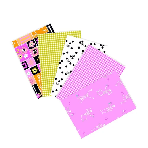 Pretty Spooky Ghostly Garden five-piece fat quarter bundle with pink skeletons, spiders, pink and green gingham and colourful Halloween prints