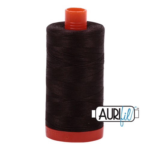 Aurifil Very Dark Bark 50WT Quilting Thread 1130