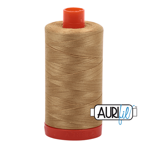 Aurifil Light Brass 50WT Quilting Thread 2920