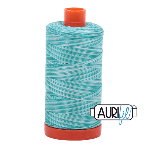 Turquoise Foam at Sea 50WT Variegated Quilting Thread 4654 Large Spool