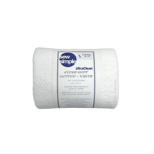 Sew Simple Super Soft White 100% Cotton Wadding Pack Craft Size